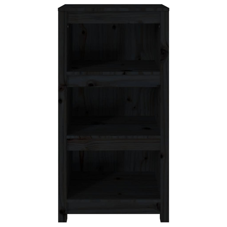 Boekenkast 50x35x97 cm massief grenenhout zwart MeubelReus