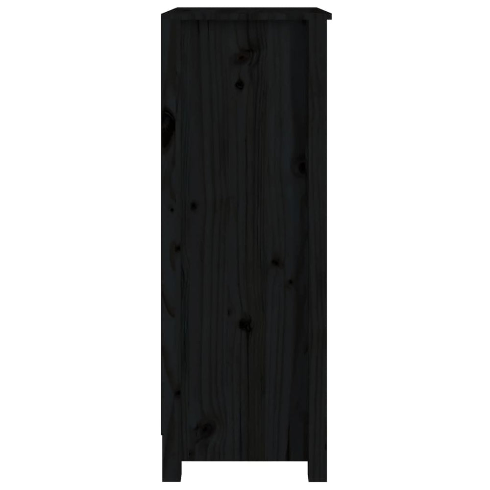 Boekenkast 50x35x97 cm massief grenenhout zwart MeubelReus