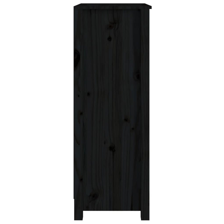 Boekenkast 50x35x97 cm massief grenenhout zwart MeubelReus