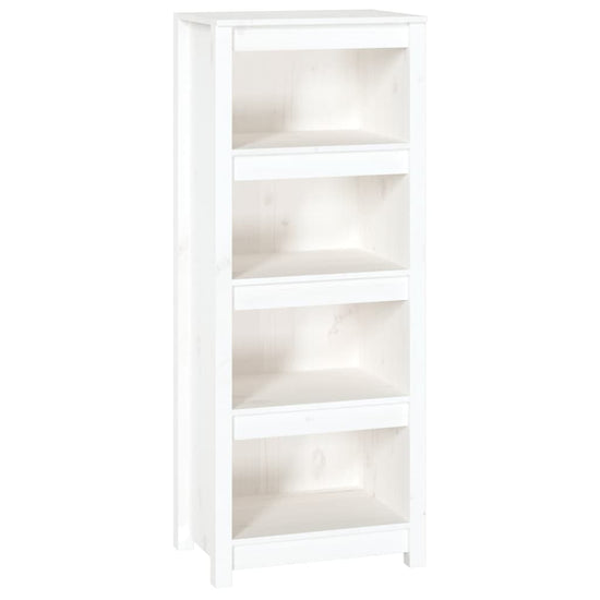 Boekenkast 50x35x125,5 cm massief grenenhout wit MeubelReus