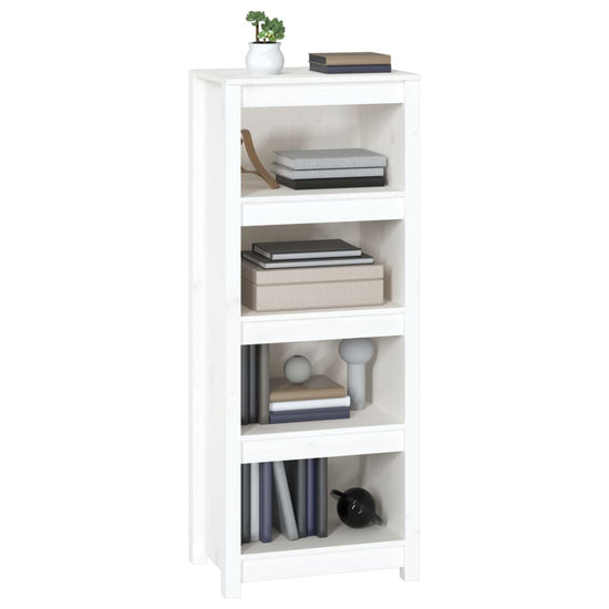 Boekenkast 50x35x125,5 cm massief grenenhout wit MeubelReus