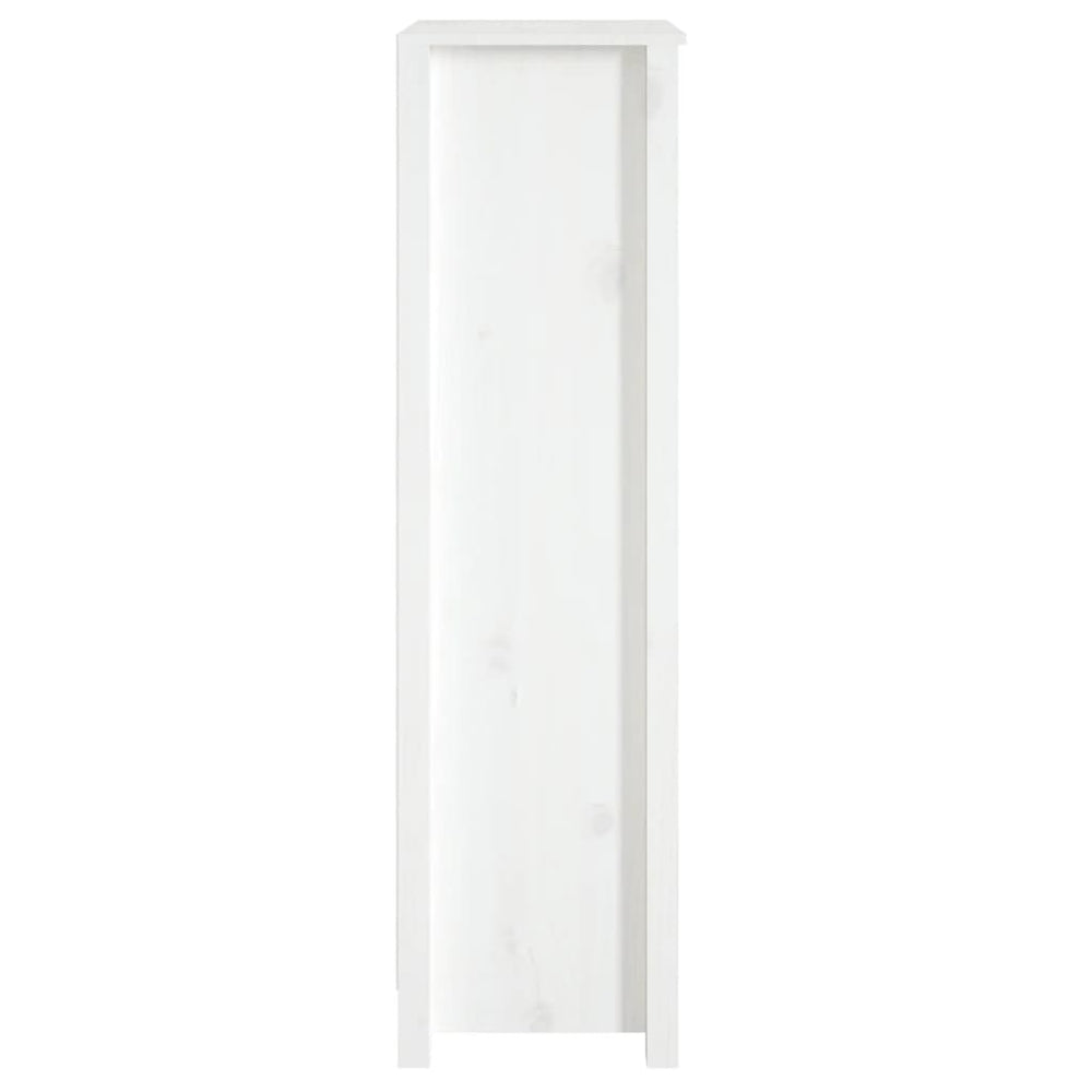 Boekenkast 50x35x125,5 cm massief grenenhout wit MeubelReus