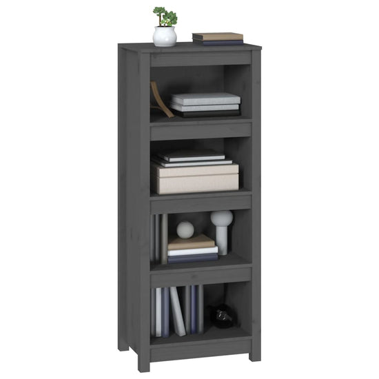 Boekenkast 50x35x125,5 cm massief grenenhout grijs MeubelReus