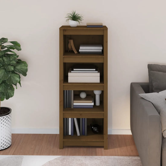 Boekenkast 50x35x125,5 cm massief grenenhout honingbruin MeubelReus