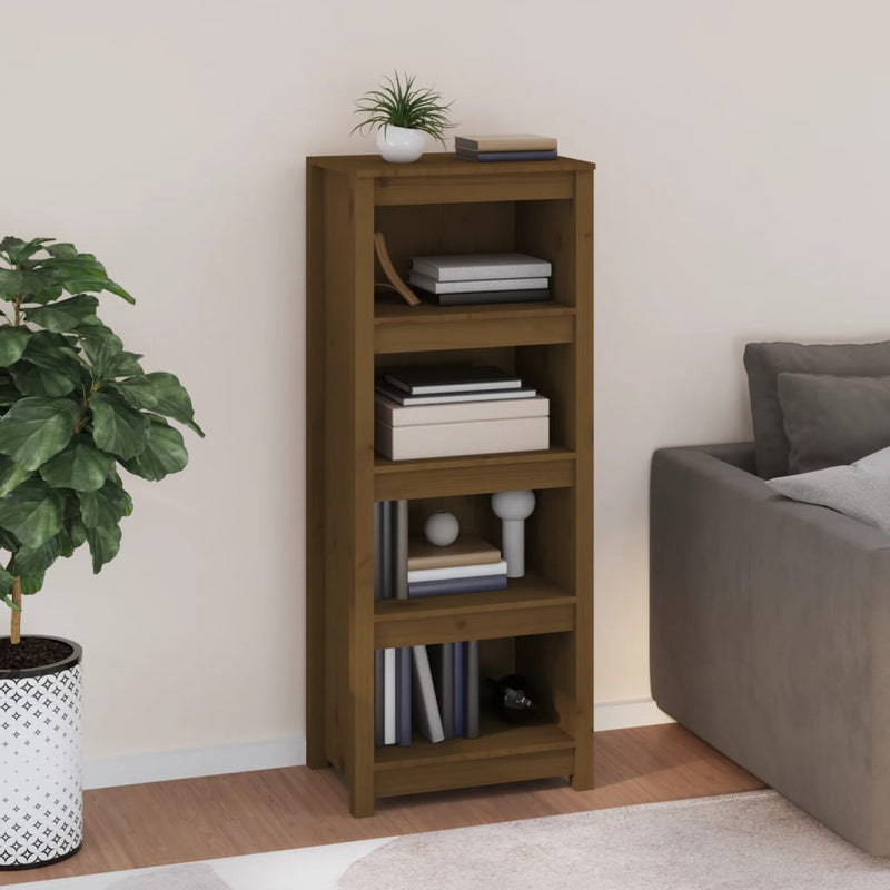 Boekenkast 50x35x125,5 cm massief grenenhout honingbruin MeubelReus
