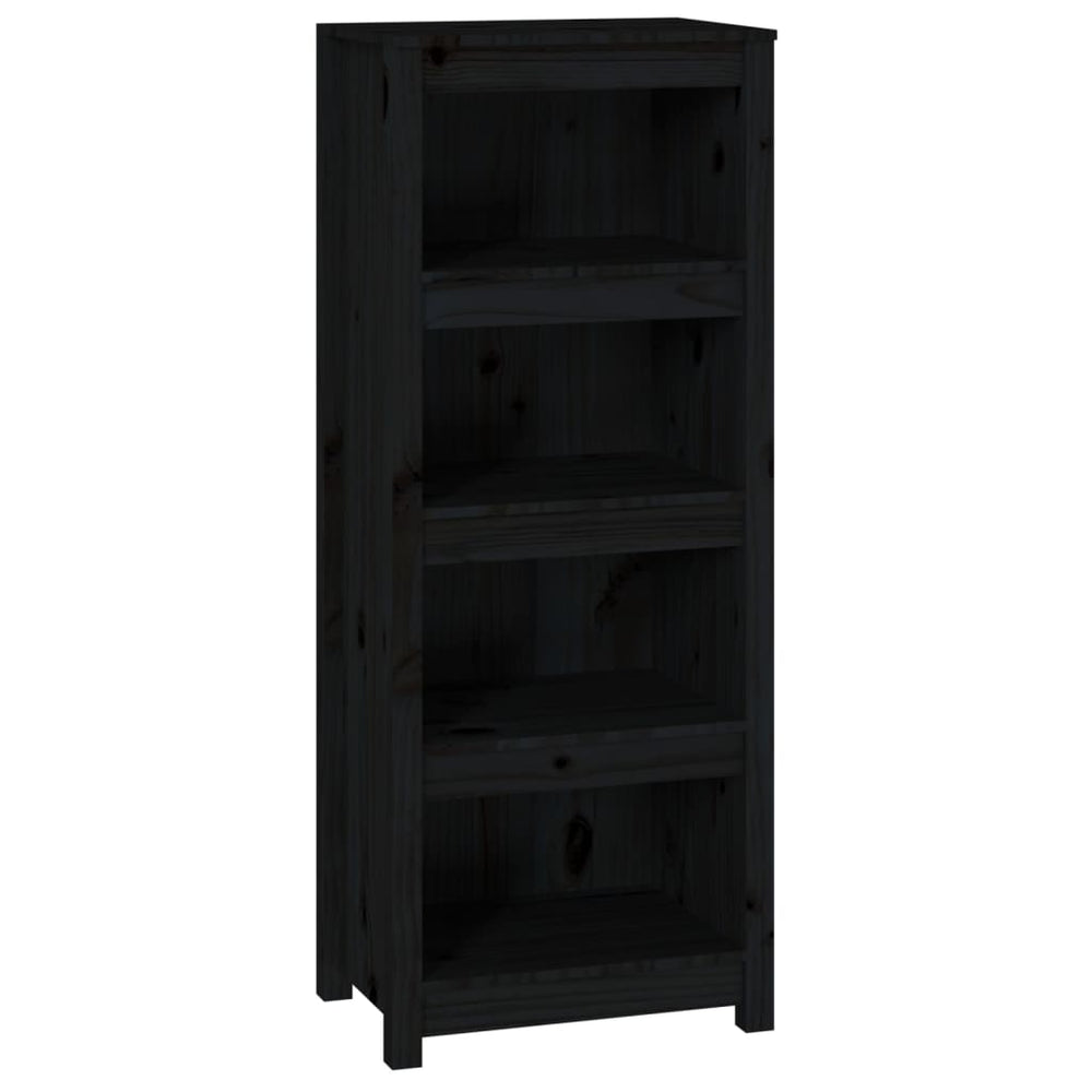 Boekenkast 50x35x125,5 cm massief grenenhout zwart MeubelReus