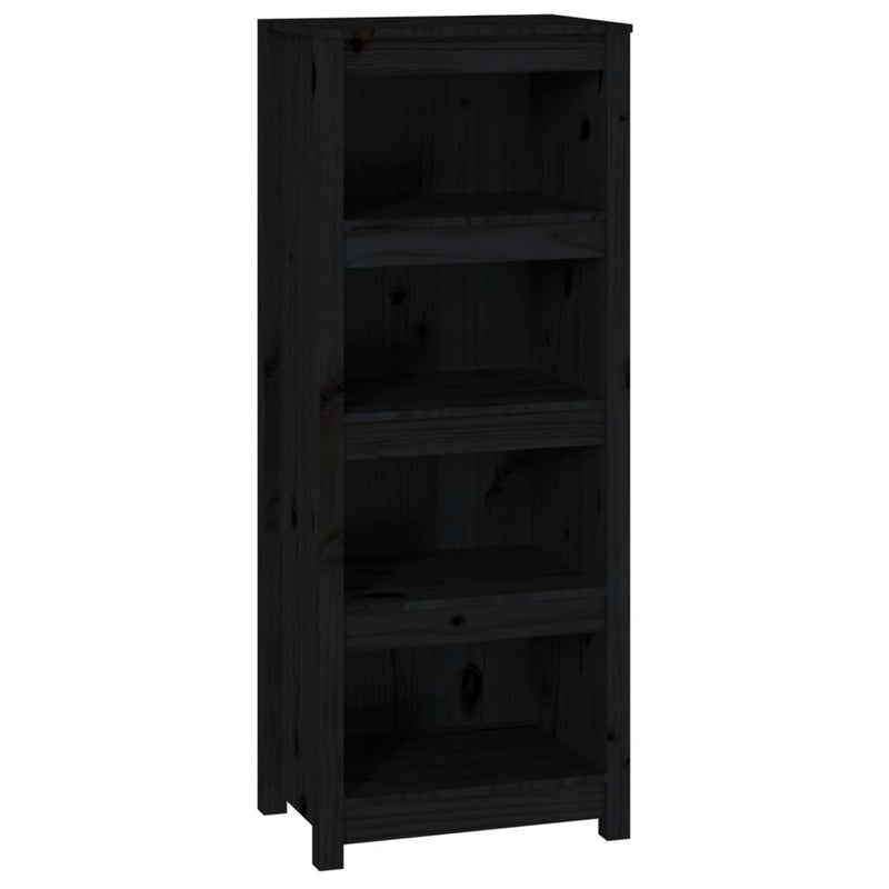 Boekenkast 50x35x125,5 cm massief grenenhout zwart MeubelReus