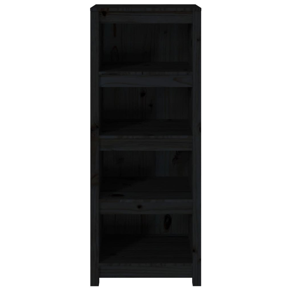 Boekenkast 50x35x125,5 cm massief grenenhout zwart MeubelReus