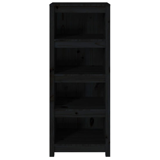 Boekenkast 50x35x125,5 cm massief grenenhout zwart MeubelReus