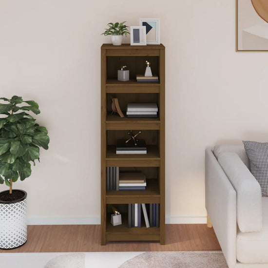 Boekenkast 50x35x154 cm massief grenenhout honingbruin MeubelReus