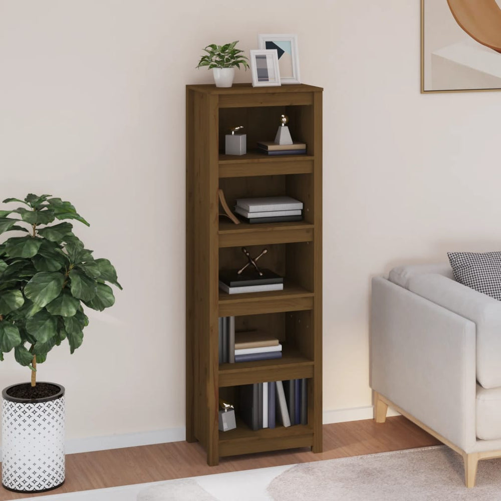 Boekenkast 50x35x154 cm massief grenenhout honingbruin MeubelReus