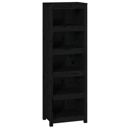 Boekenkast 50x35x154 cm massief grenenhout zwart MeubelReus
