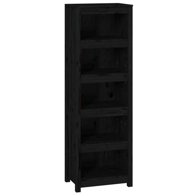 Boekenkast 50x35x154 cm massief grenenhout zwart MeubelReus
