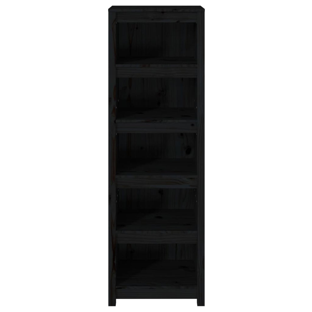 Boekenkast 50x35x154 cm massief grenenhout zwart MeubelReus