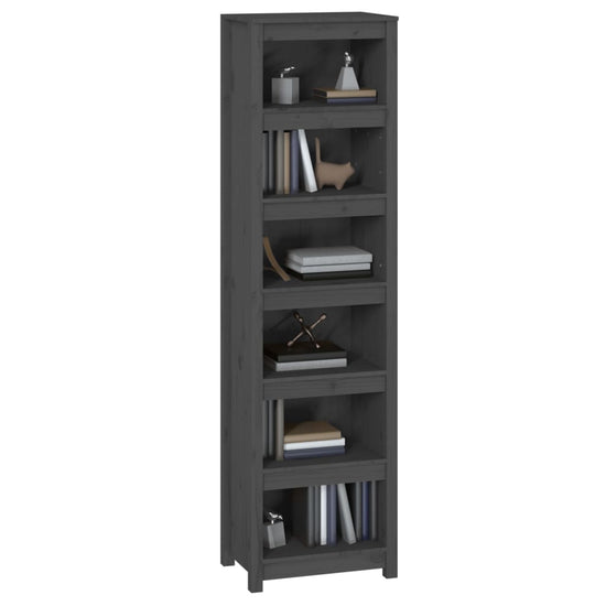 Boekenkast 50x35x183 cm massief grenenhout grijs MeubelReus