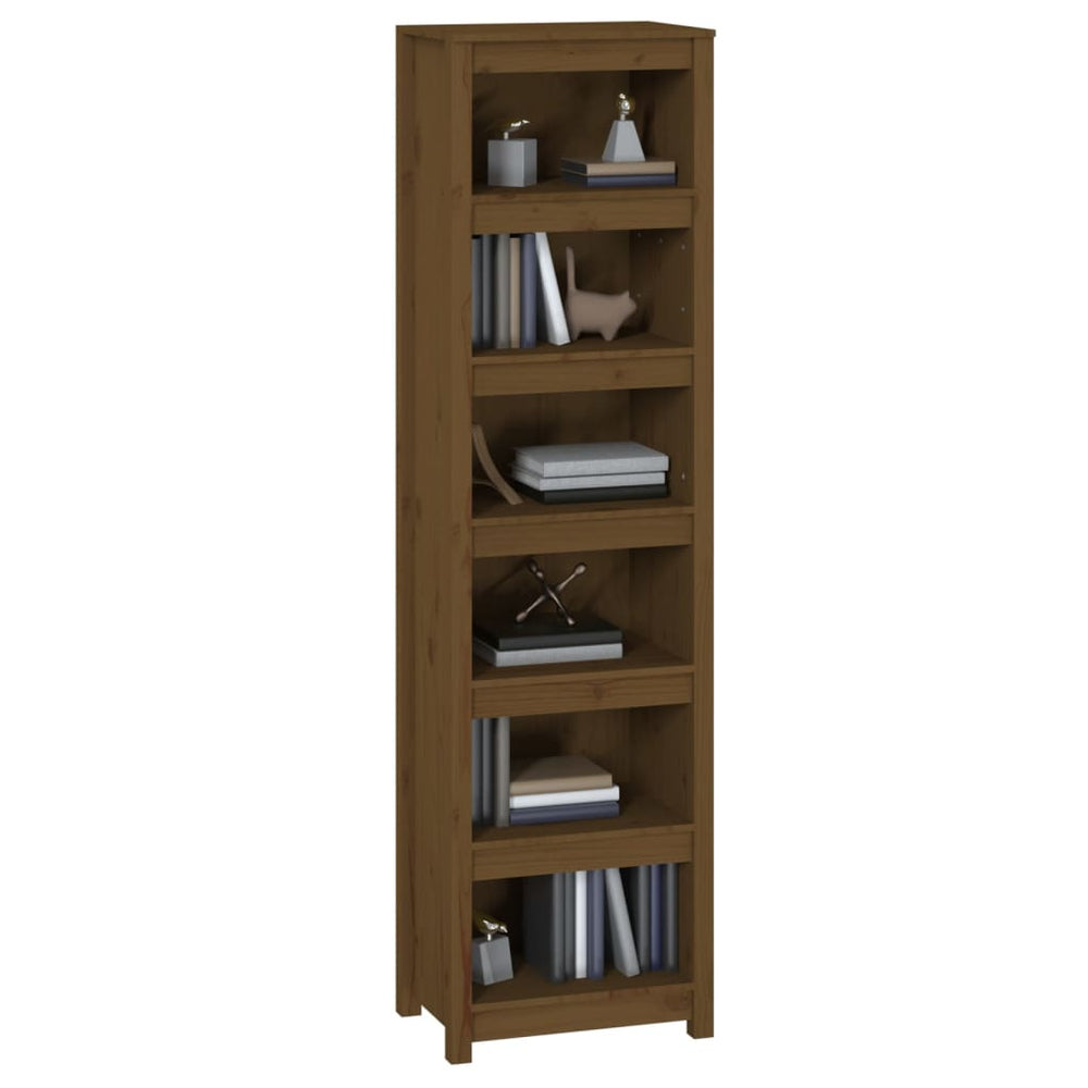 Boekenkast 50x35x183 cm massief grenenhout honingbruin MeubelReus