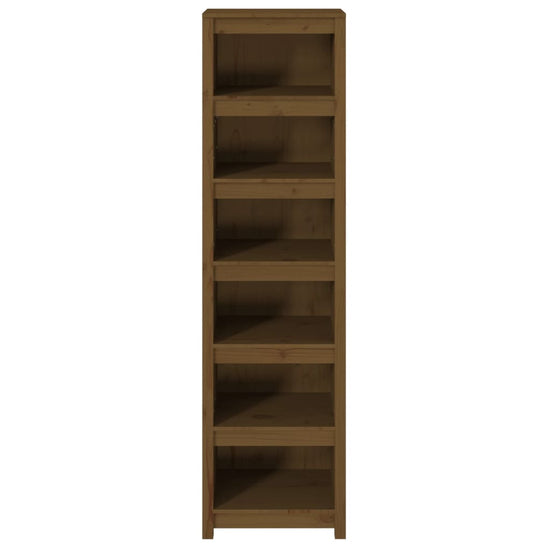 Boekenkast 50x35x183 cm massief grenenhout honingbruin MeubelReus