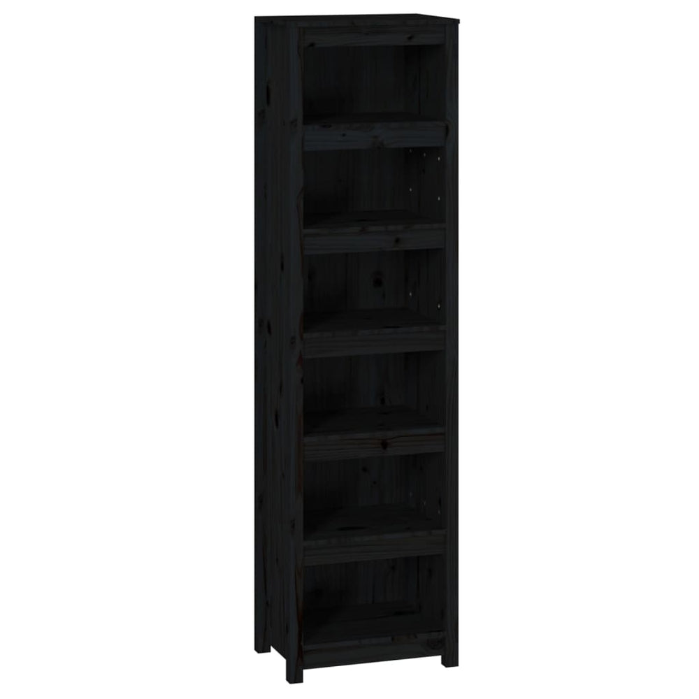 Boekenkast 50x35x183 cm massief grenenhout zwart MeubelReus