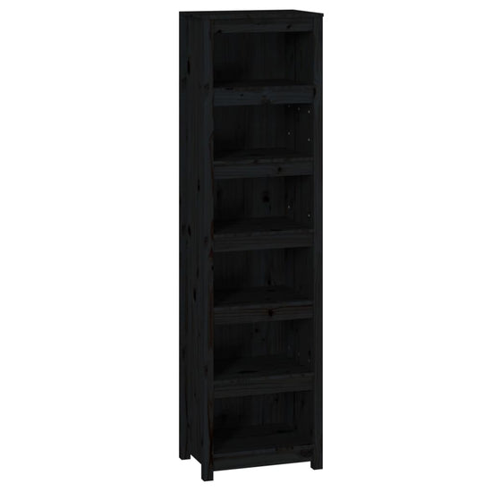 Boekenkast 50x35x183 cm massief grenenhout zwart MeubelReus
