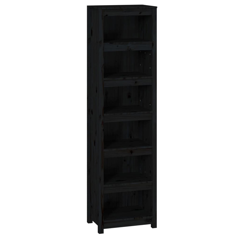 Boekenkast 50x35x183 cm massief grenenhout zwart MeubelReus