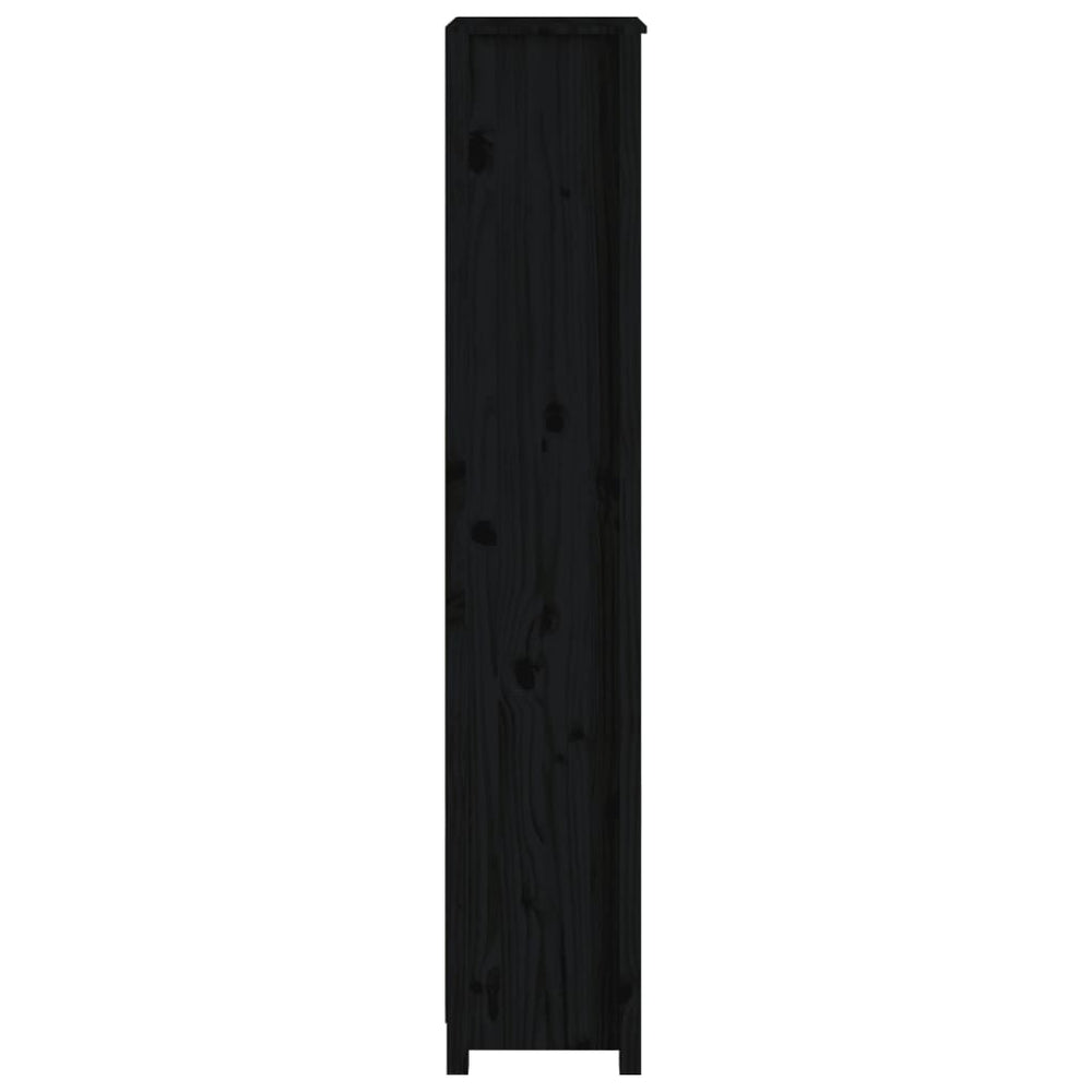 Boekenkast 50x35x183 cm massief grenenhout zwart MeubelReus