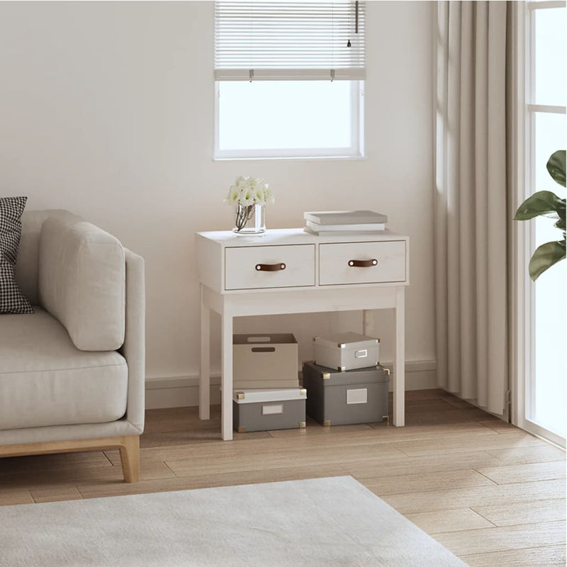 Wandtafel 76,5x40x75 cm massief grenenhout wit MeubelReus