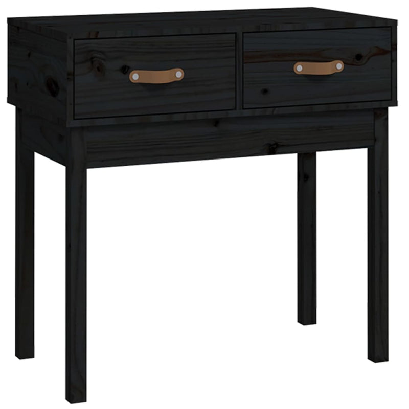 Wandtafel 76,5x40x75 cm massief grenenhout zwart MeubelReus