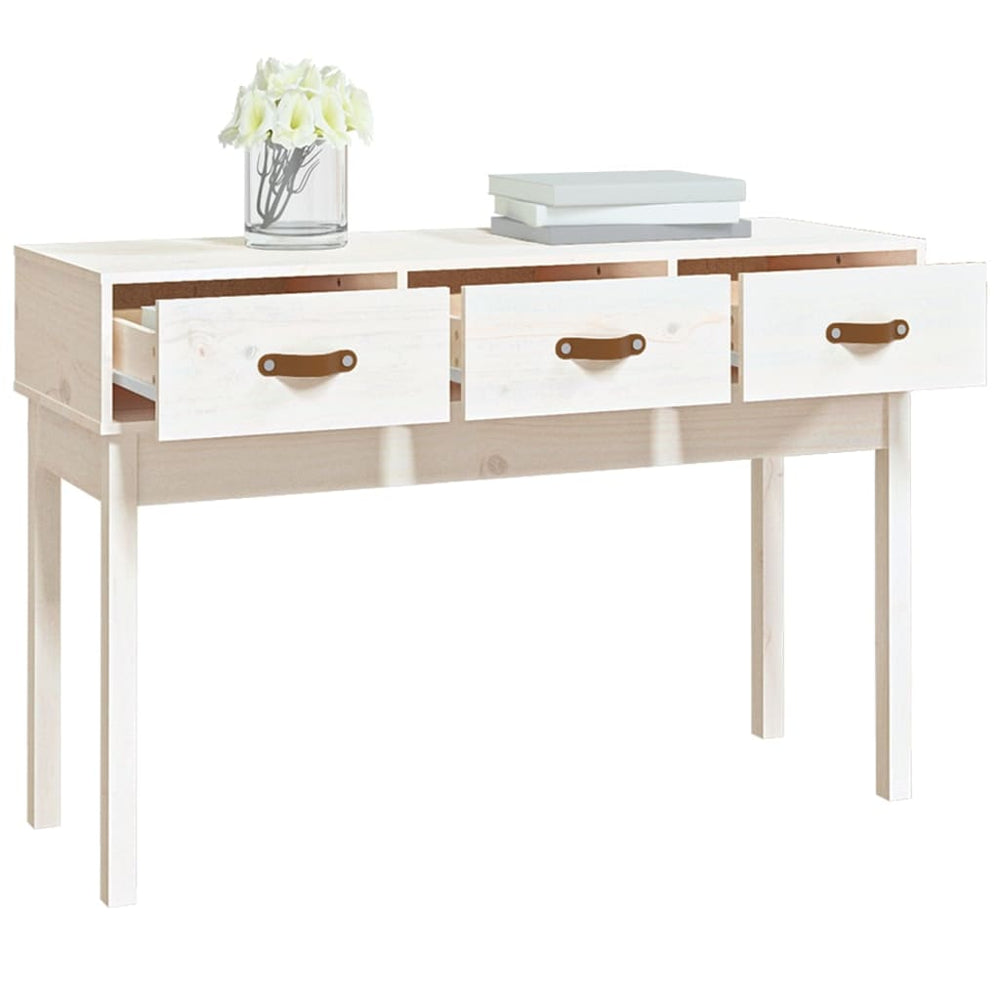 Wandtafel 114x40x75 cm massief grenenhout wit MeubelReus