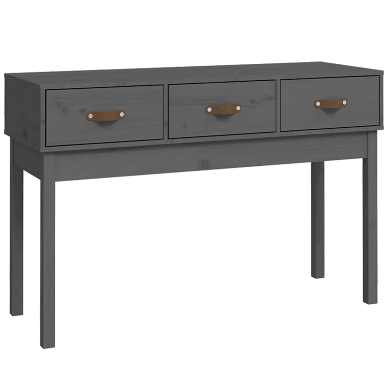 Wandtafel 114x40x75 cm massief grenenhout grijs MeubelReus