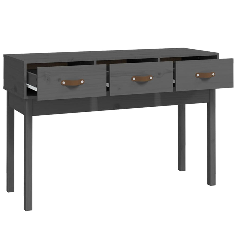 Wandtafel 114x40x75 cm massief grenenhout grijs MeubelReus