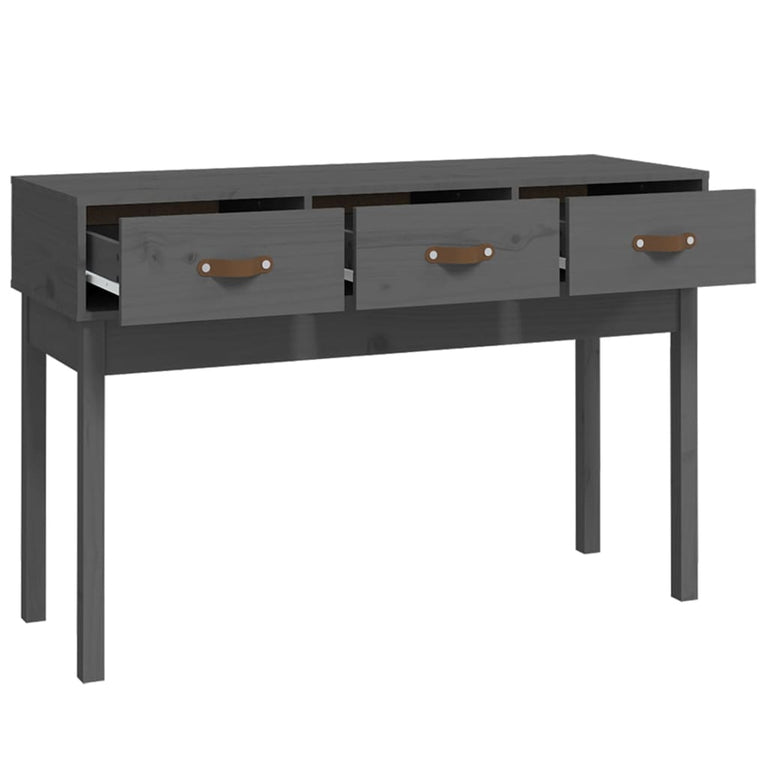 Wandtafel 114x40x75 cm massief grenenhout grijs MeubelReus