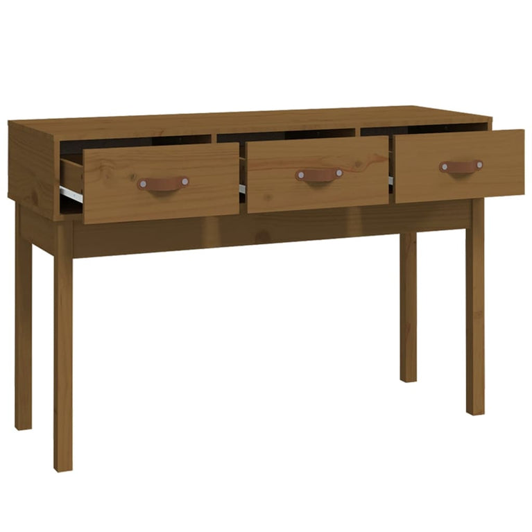 Wandtafel 114x40x75 cm massief grenenhout honingbruin MeubelReus