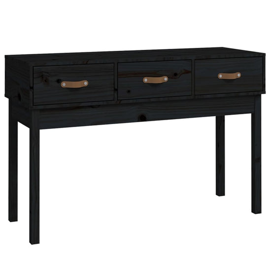 Wandtafel 114x40x75 cm massief grenenhout zwart MeubelReus