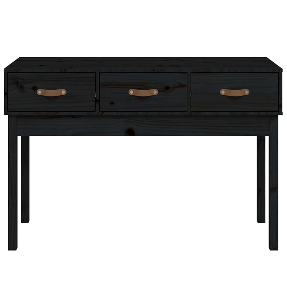 Wandtafel 114x40x75 cm massief grenenhout zwart MeubelReus