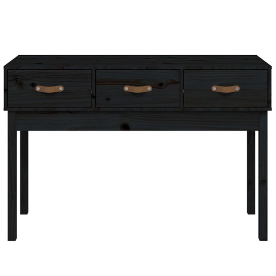 Wandtafel 114x40x75 cm massief grenenhout zwart MeubelReus