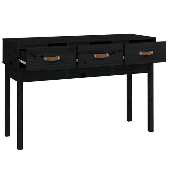 Wandtafel 114x40x75 cm massief grenenhout zwart MeubelReus