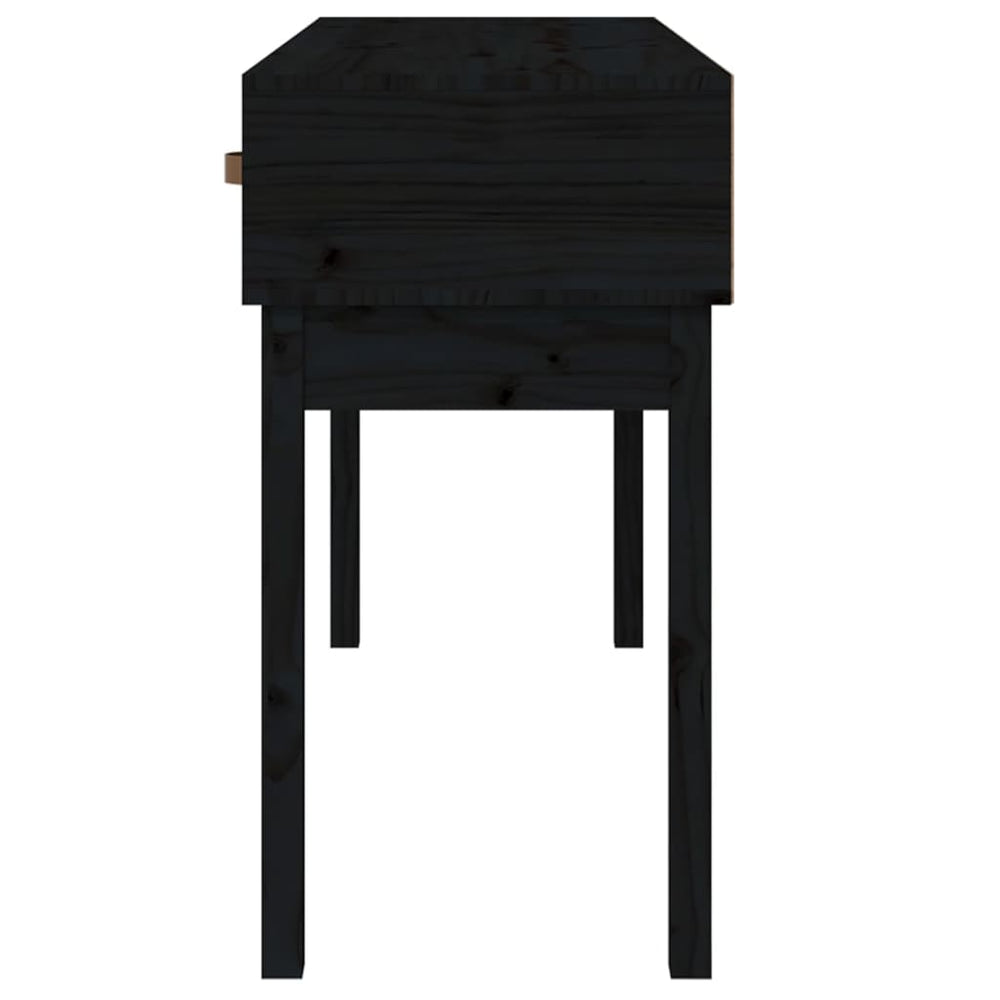 Wandtafel 114x40x75 cm massief grenenhout zwart MeubelReus