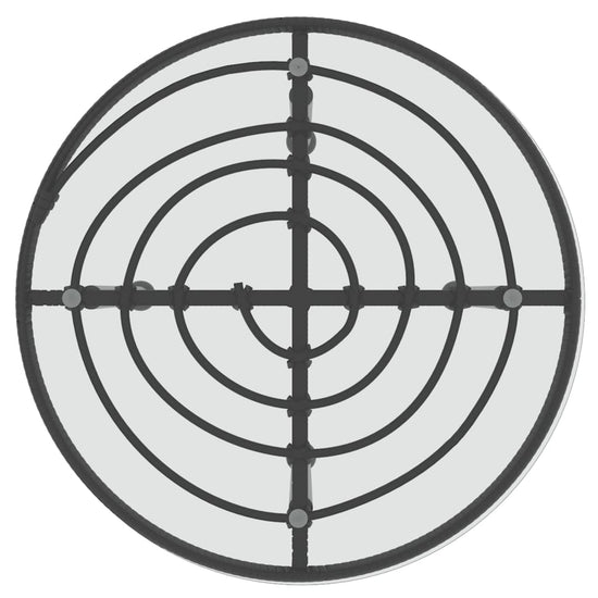 Eettafel Ø50 cm gehard glas en staal zwart MeubelReus
