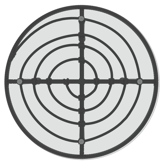 Eettafel Ø55 cm gehard glas en staal zwart MeubelReus