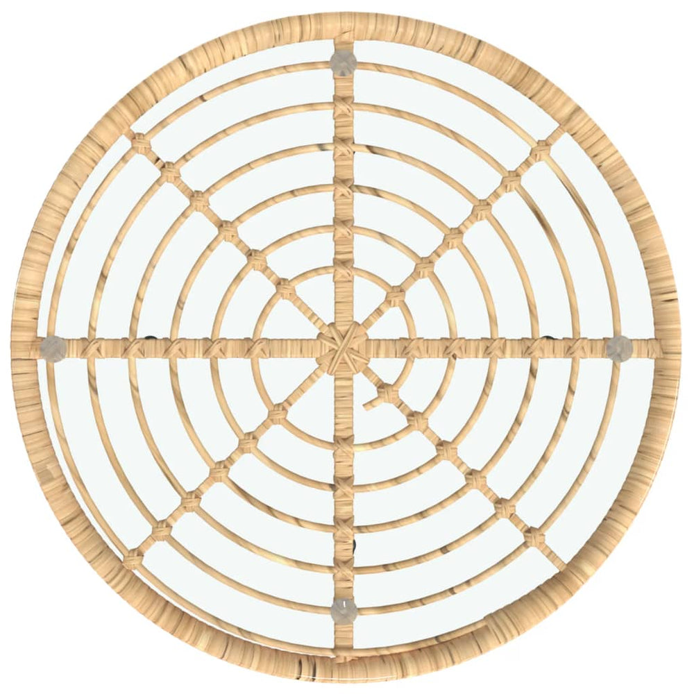 Eettafel Ø80 cm gehard glas en staal MeubelReus