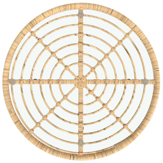 Eettafel Ø80 cm gehard glas en staal MeubelReus