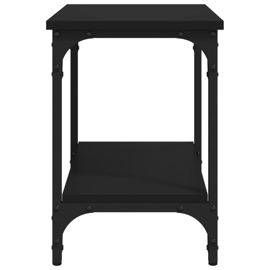 Bijzettafel 40x30x42 cm bewerkt hout zwart MeubelReus