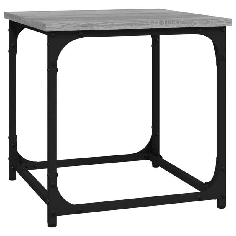 Bijzettafel 40x40x40 cm bewerkt hout grijs sonoma eikenkleurig MeubelReus