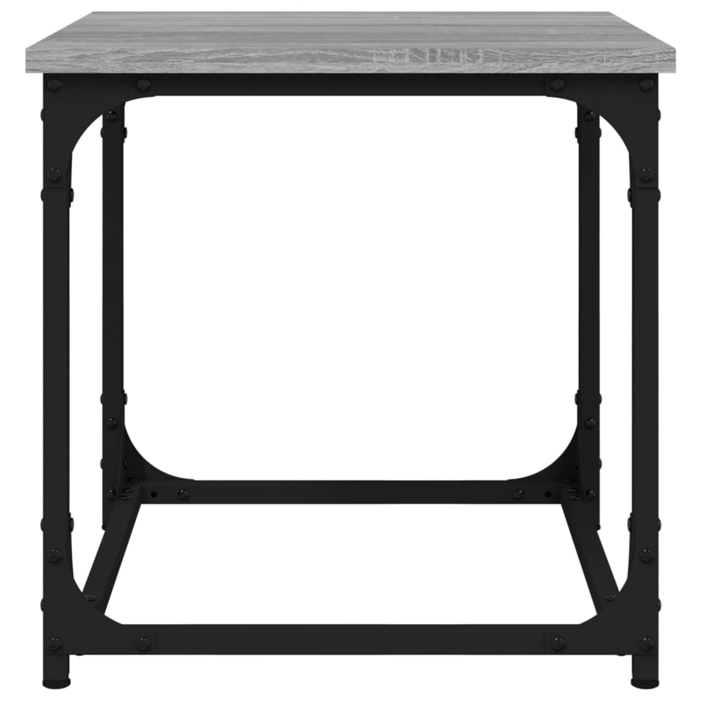 Bijzettafel 40x40x40 cm bewerkt hout grijs sonoma eikenkleurig MeubelReus