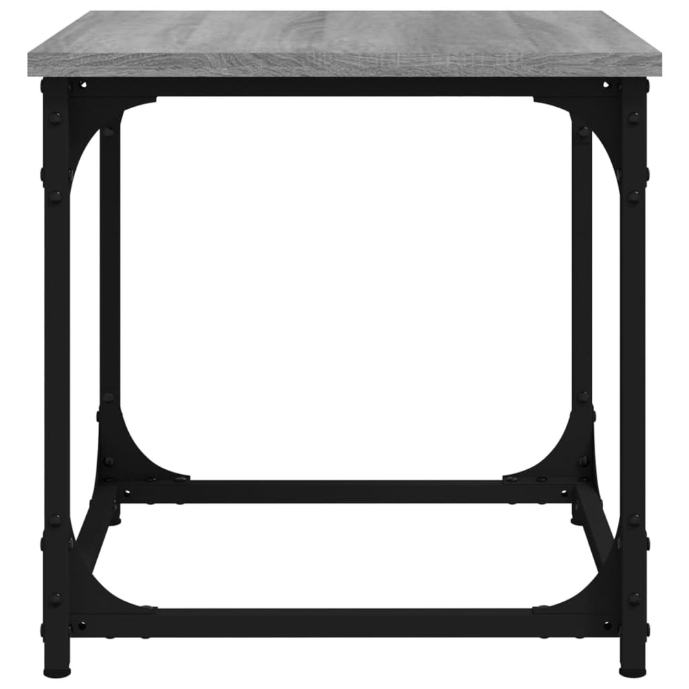Bijzettafel 40x40x40 cm bewerkt hout grijs sonoma eikenkleurig MeubelReus