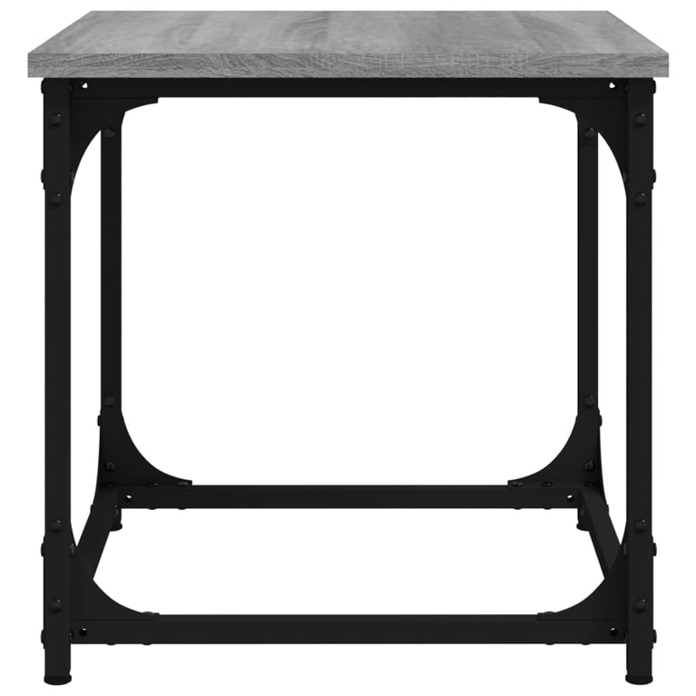 Bijzettafel 40x40x40 cm bewerkt hout grijs sonoma eikenkleurig MeubelReus
