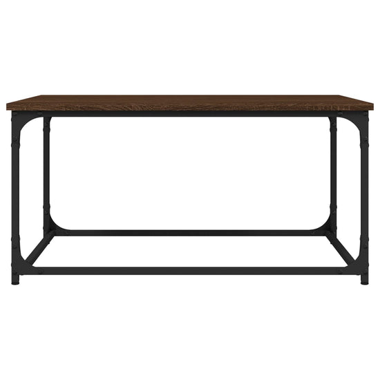 Salontafel 80x50x40 cm bewerkt hout en ijzer bruin eikenkleur MeubelReus