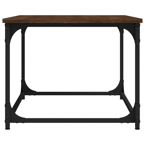 Salontafel 80x50x40 cm bewerkt hout en ijzer bruin eikenkleur MeubelReus