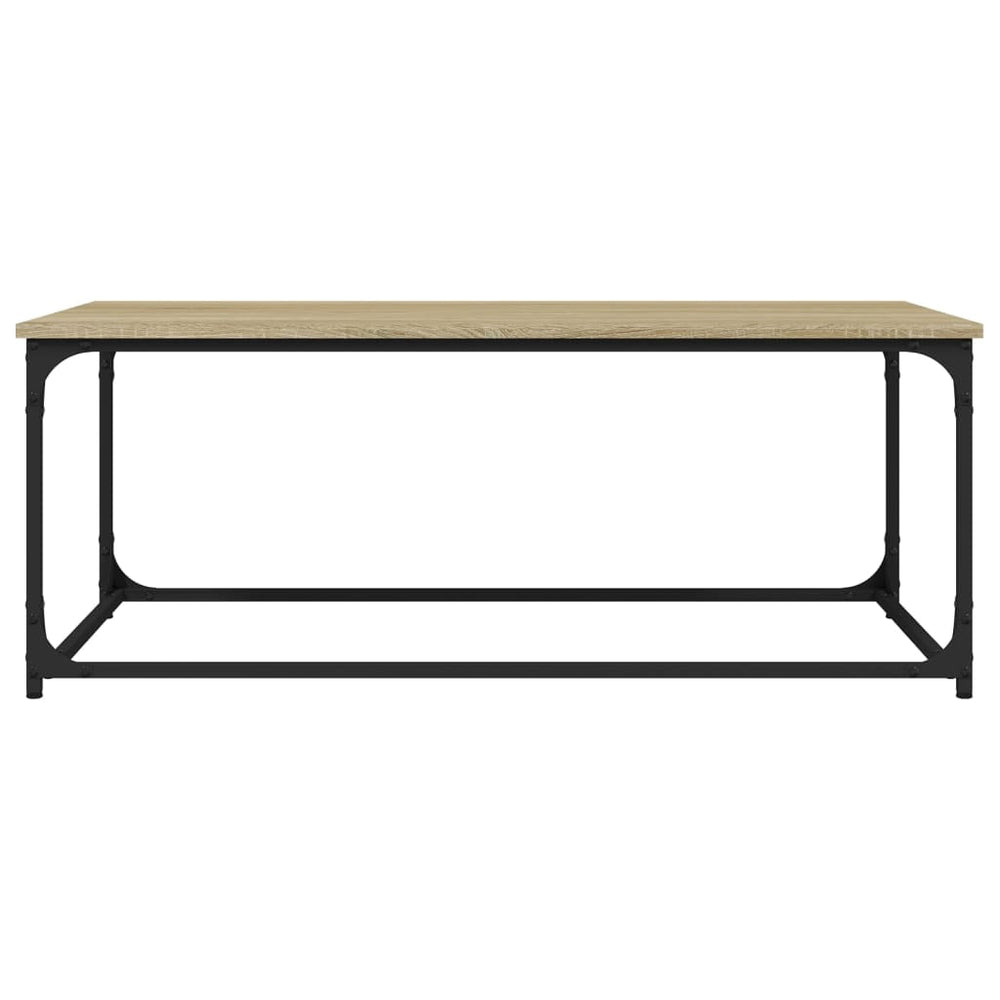 Salontafel 102x50x40 cm bewerkt hout en ijzer sonoma eikenkleur MeubelReus