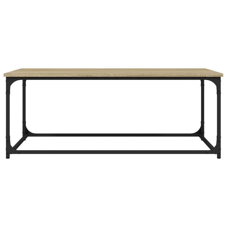 Salontafel 102x50x40 cm bewerkt hout en ijzer sonoma eikenkleur MeubelReus